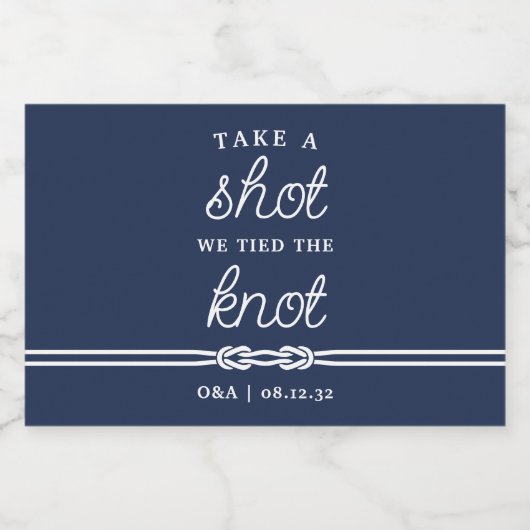 ショットを取る、我々は結び目結婚式の引き出物 リキュールボトルラベル (シングルラベル)