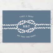 ショットを取る、我々は結び目結婚式の引き出物 リキュールボトルラベル (シングルラベル)