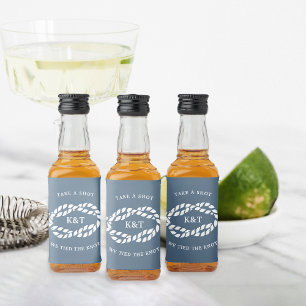 ショットを取る、我々は結び目結婚式の引き出物 リキュールボトルラベル