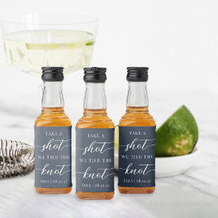 ショットを取る、我々は結び目結婚式の引き出物 リキュールボトルラベル