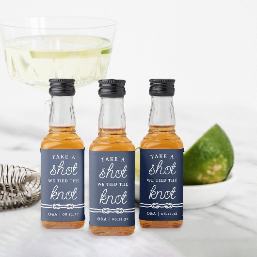 ショットを取る、我々は結び目結婚式の引き出物 リキュールボトルラベル