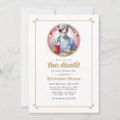 「ショットを呼ぶ」男性看護卒業式パーティー 招待状 (正面)