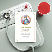 「ショットを呼ぶ」男性看護卒業式パーティー 招待状