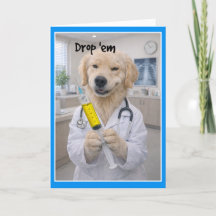 ショットを打つためにパンツを脱いでね Get Well カード BNB-1