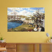 ショットを聞いた'Round the world by Domenick D'Andrea キャンバスプリント (インサイチュ (リビング))