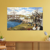 ショットを聞いた'Round the world by Domenick D'Andrea キャンバスプリント (インサイチュ (リビング))