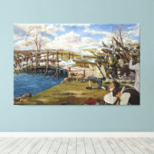 ショットを聞いた'Round the world by Domenick D'Andrea キャンバスプリント (インサイチュ (ウッドフロア))