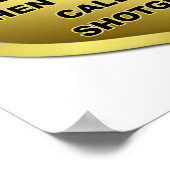 ショットガンのポスターをおもしろい呼んだ ポスター (角)