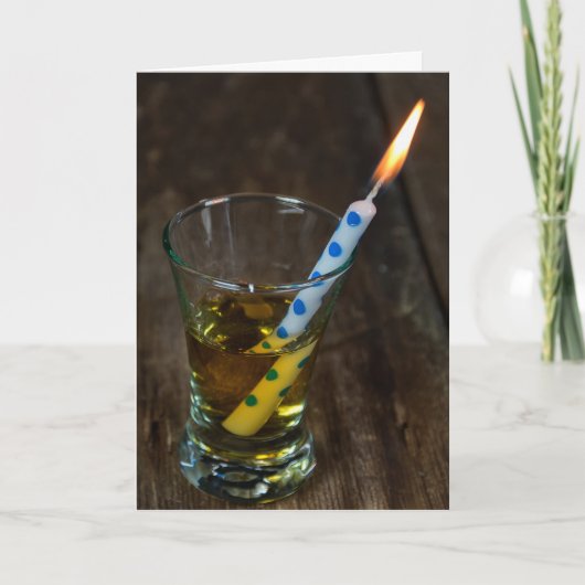 ショットグラスのバースデーキャンドル カード (正面)
