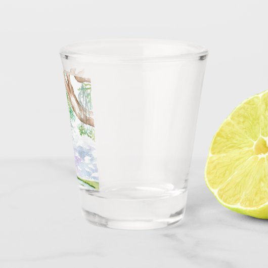 ショットグラス低い田舎の水色 ショットグラス (右)