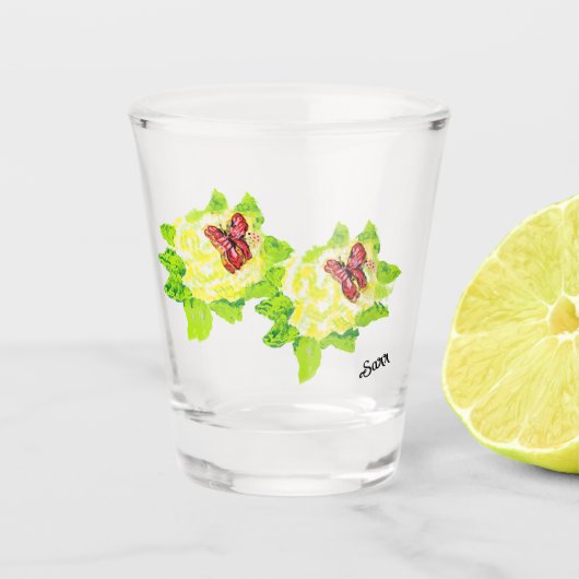 ショットグラス：蝶の運 ショットグラス (正面)