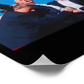 ショットシャツトランプ射撃、 発砲シャツトランプ2024 ポスター (角)