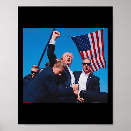 ショットシャツトランプ射撃、 発砲シャツトランプ2024 ポスター (正面)