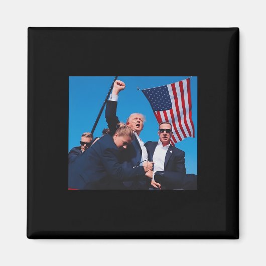 ショットシャツトランプ射撃、 発砲シャツトランプ2024 マグネット (正面)