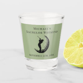 ショットパーソナライズされたガラス バチェラーゴルフ週末 ショットグラス