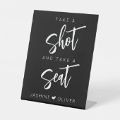 ショットモダンを取り、座席テーブルのトップサインを取る 台座サイン (正面)