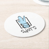 ショットラウンド紙コースター ラウンドペーパーコースター (アングル)