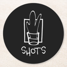 ショットラウンド紙コースター