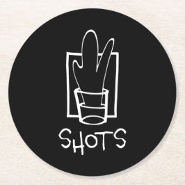 ショットラウンド紙コースター ラウンドペーパーコースター