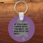 ショット付き最高のディスカスキーチェーンでスロー キーホルダー (正面)