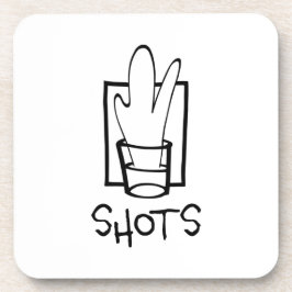 ショット懸命コルクバック付きプラスチックコースター。 コースター