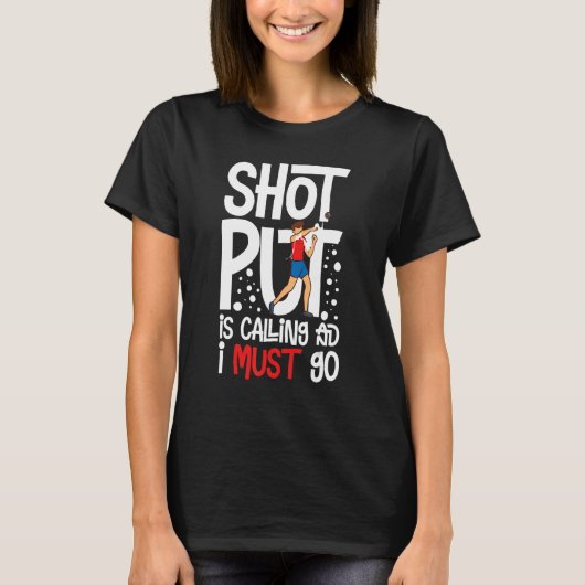 ショット投入投球トラック及びフィールドボール投球トラ Tシャツ (正面)
