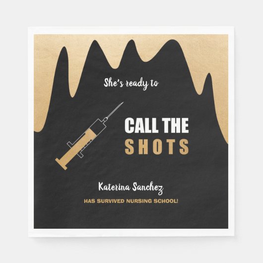 ショット看護学校卒業を呼び出す準備 スタンダードランチョンナプキン (正面)