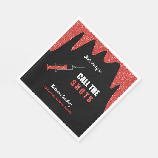 ショット看護学校卒業を呼び出す準備 スタンダードランチョンナプキン (角)