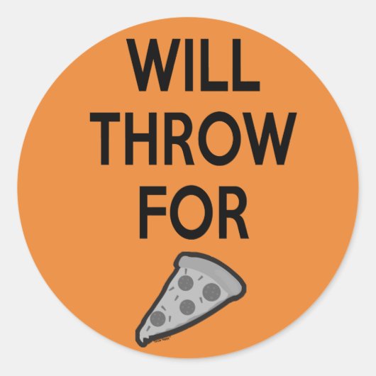 ショット置きディスカスジャベリンハンマー投げステッカーギフト ラウンドシール (正面)