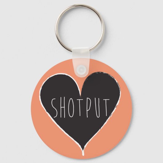 ショット置き投げトラックとフィールドキーチェーン キーホルダー (正面)