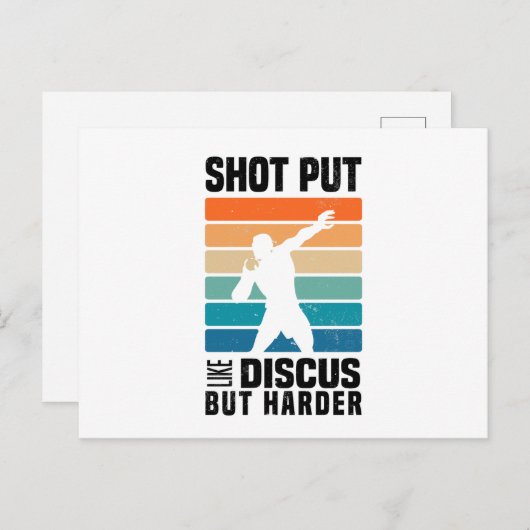 ショット・プット・スポーツ |ショットパターおもしろい諺ギフト ポストカード (正面/裏面)