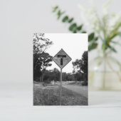 ショットT'ピース道端の標識 ポストカード (スタンド正面)