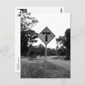 ショットT'ピース道端の標識 ポストカード (正面/裏面)