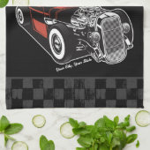 ショッパーソナライズされたプ改造レトロガレージトラック キッチンタオル (折り畳み)