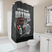 ショッパーソナライズされたプ改造レトロガレージトラック シャワーカーテン (インサイチュ)
