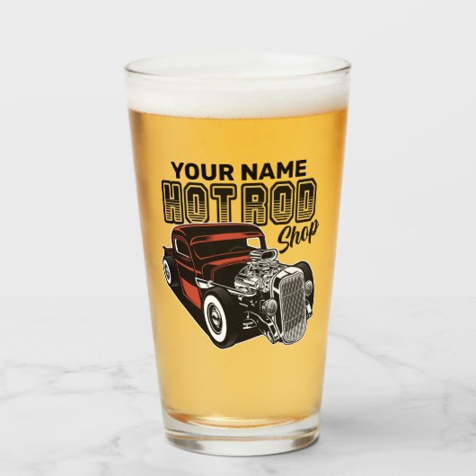 ショッパーソナライズされたプ改造レトロガレージトラック タンブラーグラス (ドリンク正面)