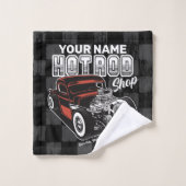 ショッパーソナライズされたプ改造レトロガレージトラック バスタオルセット (ウォッシュタオル)
