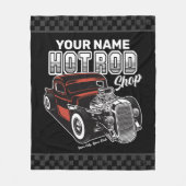ショッパーソナライズされたプ改造レトロガレージトラック フリースブランケット (正面)