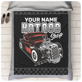 ショッパーソナライズされたプ改造レトロガレージトラック フリースブランケット