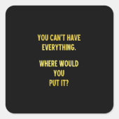 ショッピングおもしろいの冗談 スクエアシール (正面)