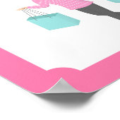 ショッピングおもしろい引用文は彼女にとって最適ではない ポスター (角)