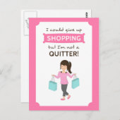 ショッピングおもしろい引用文は彼女にとって最適ではない ポストカード (正面/裏面)