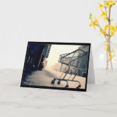 ショッピングのトロリーカート カード (黄色い花)