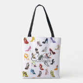 ショッピングのトートのシンデレラの引用文はかかとポンプに蹄鉄を打ちます トートバッグ (裏面)