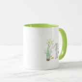 ショッピングのバニーのコーヒー・マグの春の緑 マグカップ (正面右)