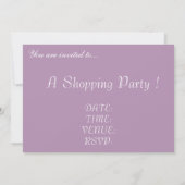 ショッピングのパーティガール日はパーティを楽しみます 招待状 (裏面)