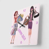 ショッピングの女王のコレクション スクエア壁時計 (傾斜)