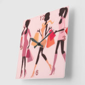 ショッピングの女王のコレクション スクエア壁時計 (傾斜)