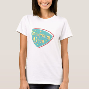 ショッピングの花型女性歌手 Tシャツ