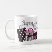 ショッピングの麻薬常習者 コーヒーマグカップ (左)